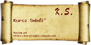 Kurcz Sebő névjegykártya